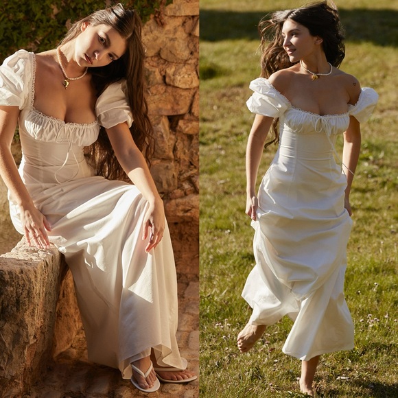 HOUSE OF CB 'Felizia' White Puff Sleeve Sundress - Picture 4 of 11